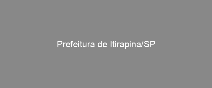 Provas Anteriores Prefeitura de Itirapina/SP